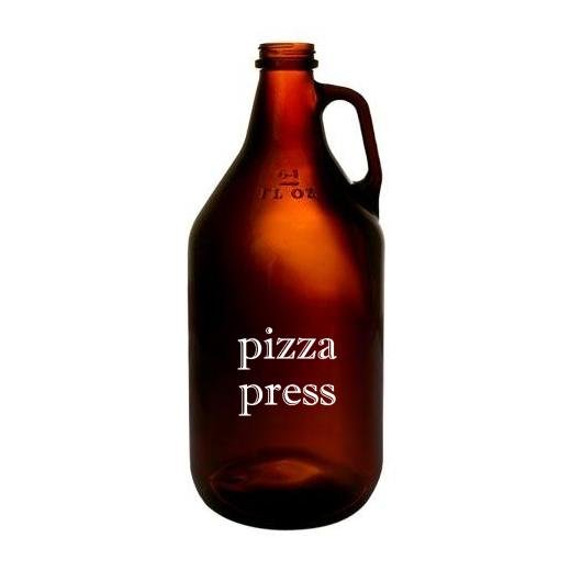 Custom Amber Glass Growler - 64 oz.