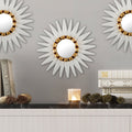 Modern Star-Shaped Bronze Gilded Wood Wall Accent Mirror - Celestial Star