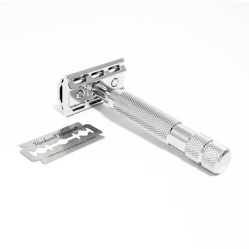2C Double Edge Safety Razor | White Chrome | Rockwell Razor